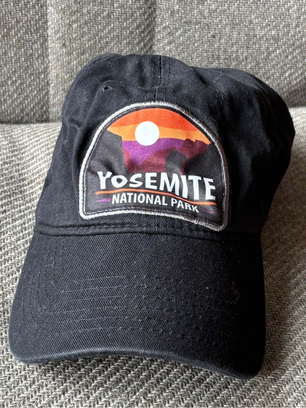 Yosemite National Park Black 4 panels cotton Baseball Cap unisex adult